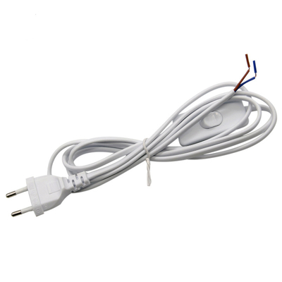 EU Plug Switch Power Cord AC 110V 10A Copper ABS PVC Material