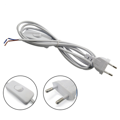 EU Plug Switch Power Cord AC 110V 10A Copper ABS PVC Material