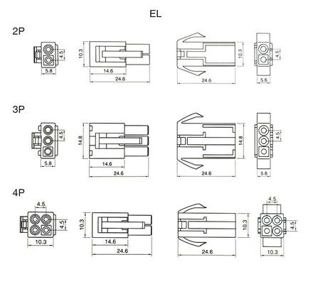 Custom Engine Electrical Wire Harness JST Cable Male Female Connectors