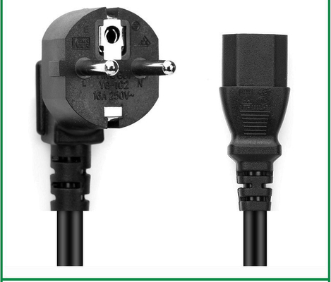 European 2 pin CEE7/7 Schuko Plug To IEC 60320 C15 VDE Power Cords