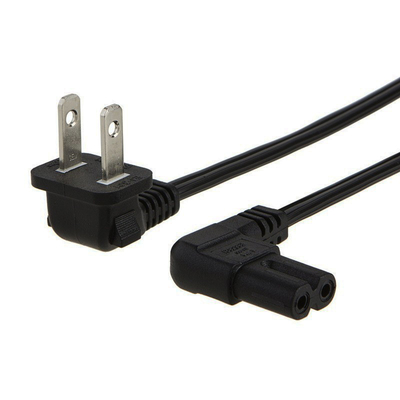 AC 1.2m UL Power Cord 2Pin Skyworth TV 90° Extension Cord